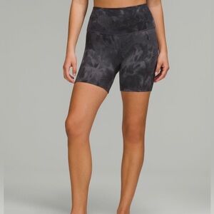 lululemon athletica Black Patterned Bike Shorts